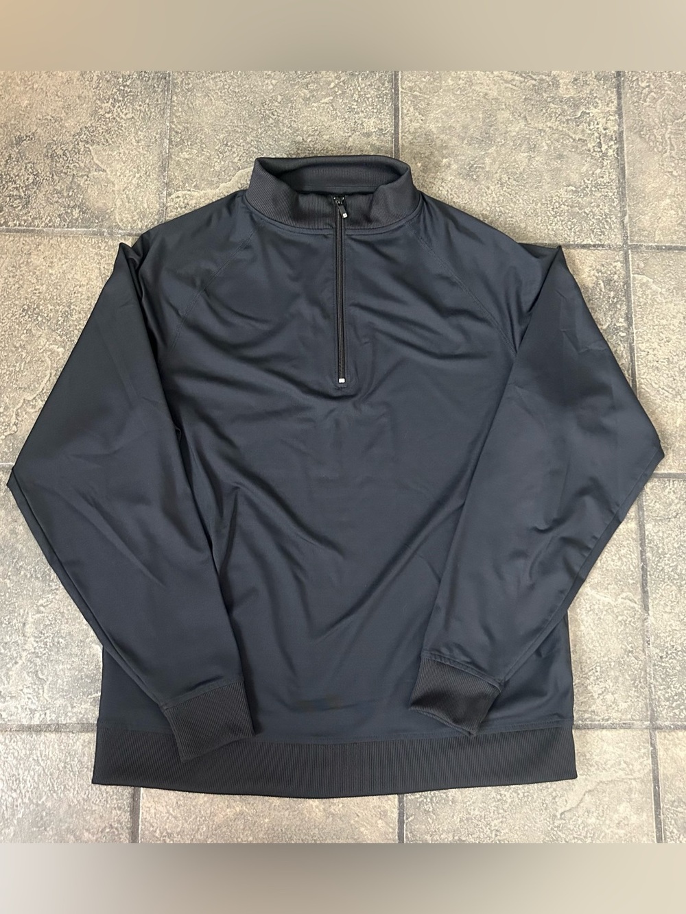 Men’s Footjoy Golf Quarter Zip Sweater Size Large Black Pullover